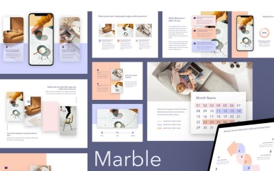 Modello PowerPoint in marmo