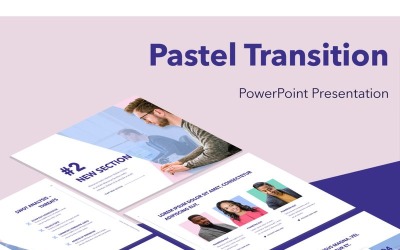 Modelo de PowerPoint de transição pastel