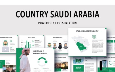 Ülke Suudi Arabistan PowerPoint şablonu