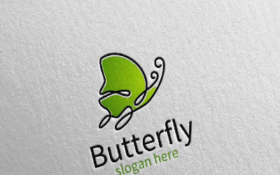 Schmetterlingsfarben 14 Logo Vorlage