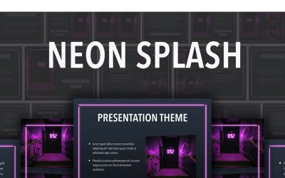 Modello di PowerPoint Splash al neon