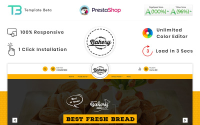 Пекарня - Тема PrestaShop для хлебобулочных изделий