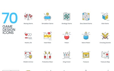 70 Spieldesign-Symbole - ColorPop Series Set