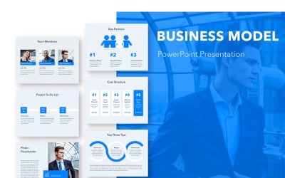 Modelo de modelo de negócios do PowerPoint