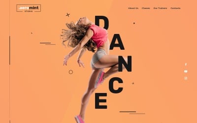 Aeromint - modelo de página inicial de estúdio de dança