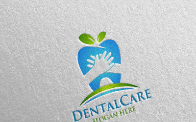 Modèle de logo de conception 3 de stomatologie dentaire, dentiste