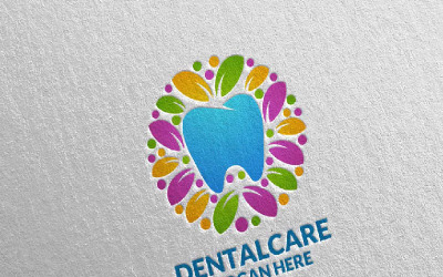 Modèle de logo de conception 5 de stomatologie dentaire, dentiste