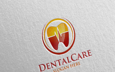 Tandheelkundige, tandarts stomatologie Logo ontwerpsjabloon