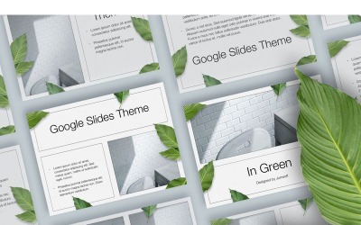 绿色Google幻灯片