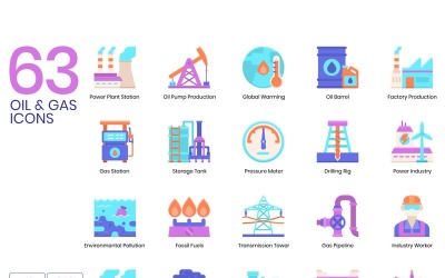 63 Oil _ Gas Icons - Violet Series Iconset #90205