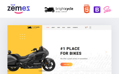 Responsywny szablon strony www Brightcycle - Motorcycle Store Website Template #90261