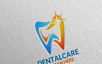 Zubní, zubař stomatologie Design 7 Logo šablona