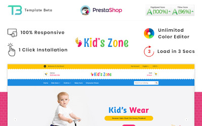 Tema PrestaShop del negozio di giocattoli Kids Zone