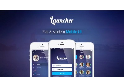 Launcher - Elementi dell&amp;#39;interfaccia utente mobili piatti