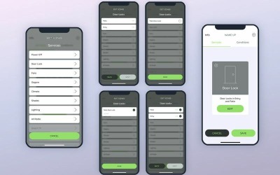 Создание служб - элементы интерфейса дверного замка