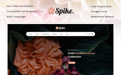 Spike - Fresh Flowers Store OpenCart Template