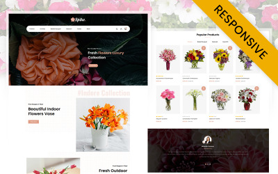 Spike – obchod s čerstvými květinami, responzivní šablona OpenCart