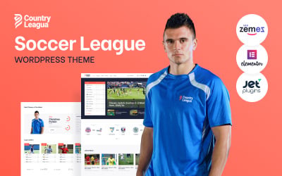 Counter Leagua - Tema de WordPress para ligas de fútbol, ideal para sitios web de clubes deportivos y torneos de fútbol.