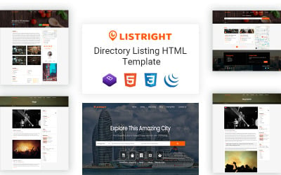 Listright - Elenco di directory modello di sito Web HTML5