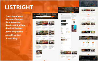 Responsive Listright- Directory Listing HTML5 Web Sitesi #90415
