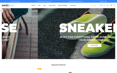 Reszponzív ShoeShop - Boot Shop PrestaShop Theme PrestaShop sablon 90437
