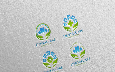 Zubní, zubař stomatologie Design 16 Logo šablona