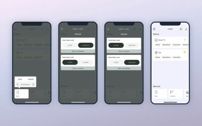 Dveře Smarthome Mobile UI