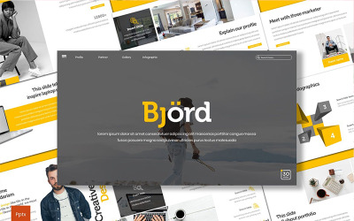 Bjord PowerPoint sablon