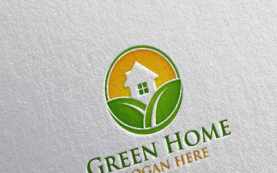 Modelo de logotipo Green Home 11