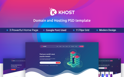 "Khost Domain and Hosting" modèle PSD Bootstrap #90500