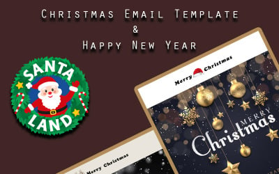 Veselé Vánoce &amp;amp; Šťastný Nový Rok Newsletter šablona