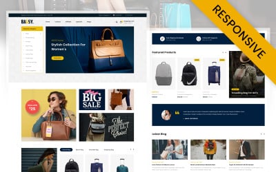 Bagsy - Modello reattivo OpenCart per negozio di borse