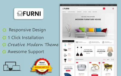 Furni responsywny szablon OpenCart