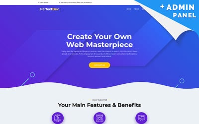 PerfectDev - шаблон целевой страницы для веб-разработчиков