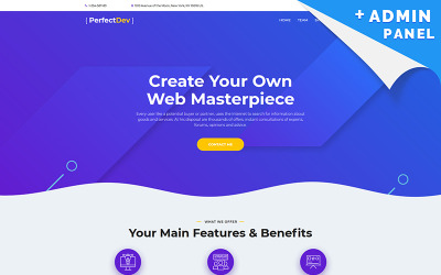 PerfectDev - szablon strony docelowej dla programistów internetowych