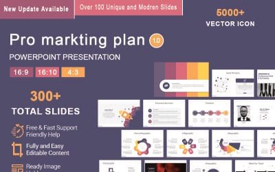 Pro Markting Plan PowerPoint-sjabloon