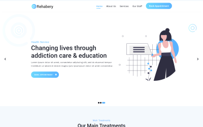 Rehabery Landing page Plantilla de página de destino