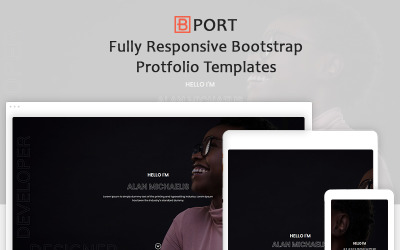 Bport - Responsiv portföljmall Boostrap4 målsida
