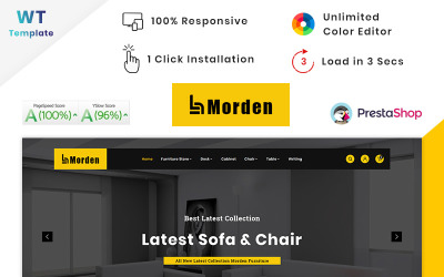 Morden - Möbler snyggt butik PrestaShop-tema