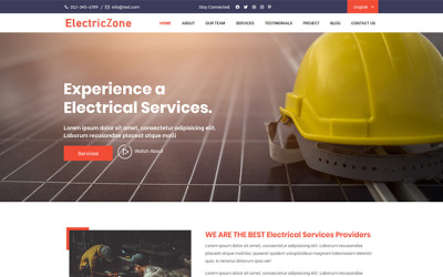 Šablona stránky přistání Electriczone