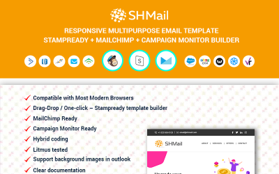SHMail - Многоцелевой шаблон адаптивного электронного письма