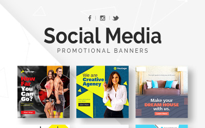 Modello di social media bundle accattivante