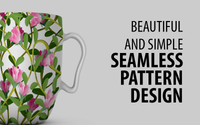 Classical and elegant hand drawn illustration of floral repeat design Pattern #90789