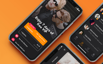 ManHunt - zestaw UI aplikacji randkowej
