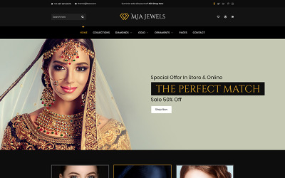 PSD šablona "Mia Jewel - Jewelery E-Commerce" #90778