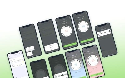 Smarthome - elementy interfejsu temperatury