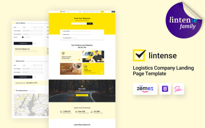 Lintense Transportation - Шаблон целевой страницы логистической компании
