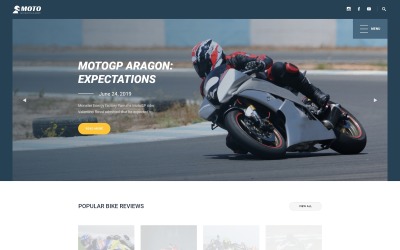 MOTO - Szablon strony internetowej poświęconej sportom motocyklowym