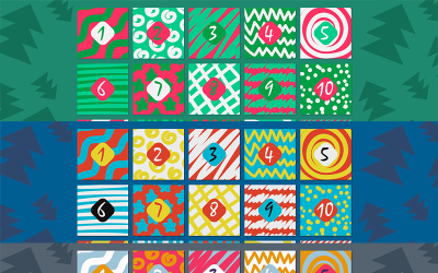 "Stylish Advent Calendar Template" Illustration №90958
