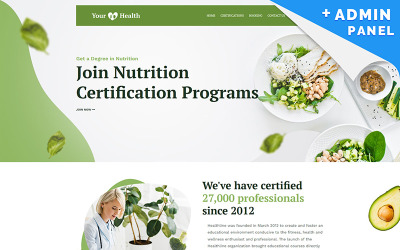 Tema di Landing Page Responsive #90951 "Your Health - Nutrition"